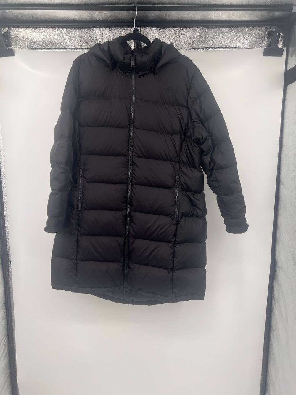 Women’s 1X Long North Face Puffer Coat Jacket Black Winterwear Warm Feminine